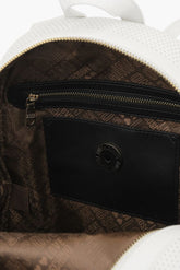 LOVE perforated faux leather backpack with maxi pocket on th